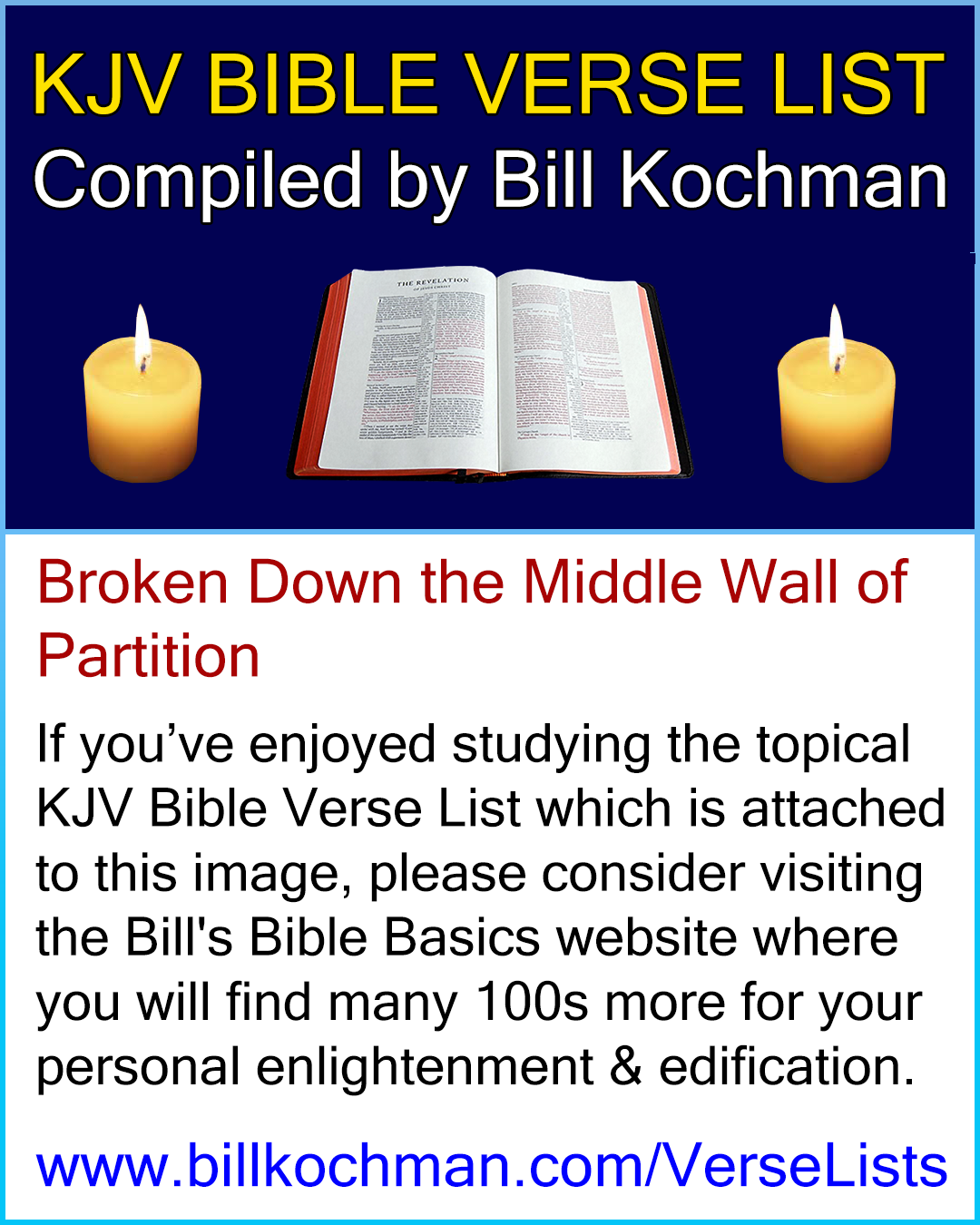 BROKEN DOWN THE MIDDLE WALL OF PARTITION — KJV (King James Version