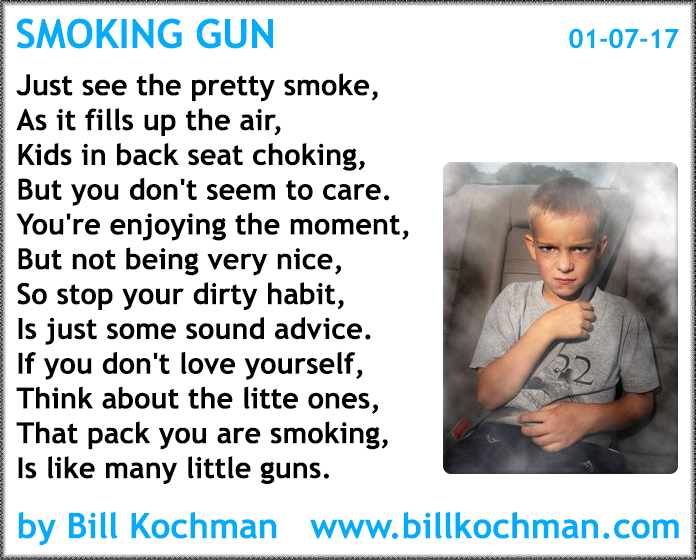 SMOKING GUN — a poem by Bill Kochman | Bill's Bible Basics Blog