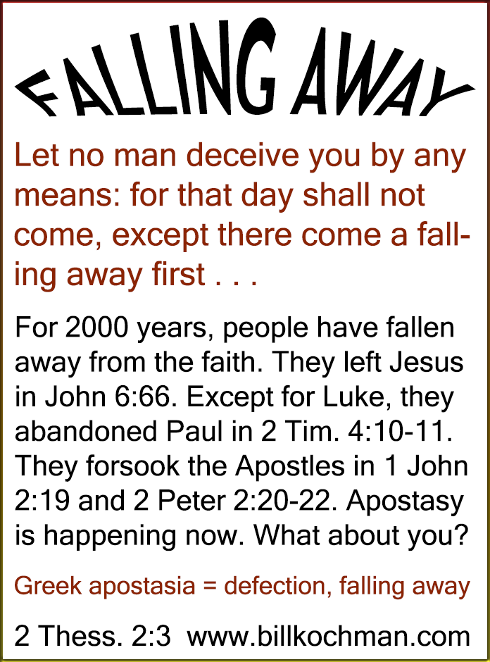 Apostasy * Backsliding * Falling Away * Perseverance Graphic 02