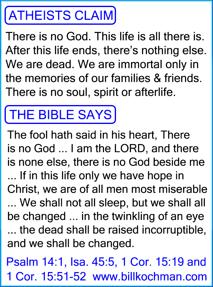 Atheists * Nonbelievers * Unbelievers * Scoffers * Reprobates Graphic 12