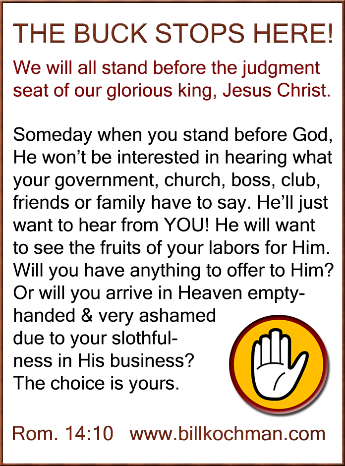 According to Our Works * Give an Account Graphic 12