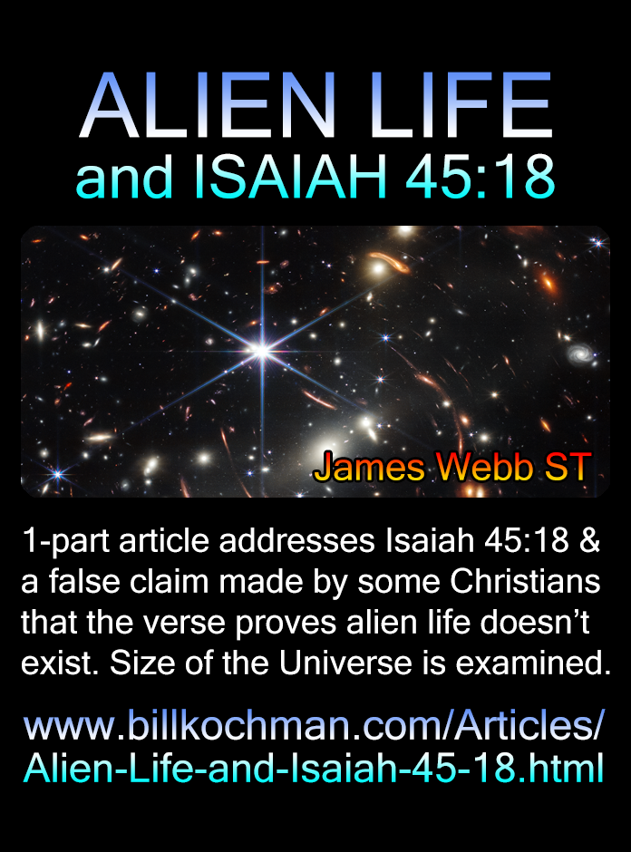 ALIEN LIFE AND ISAIAH 45:18 — a Bill’s Bible Basics article