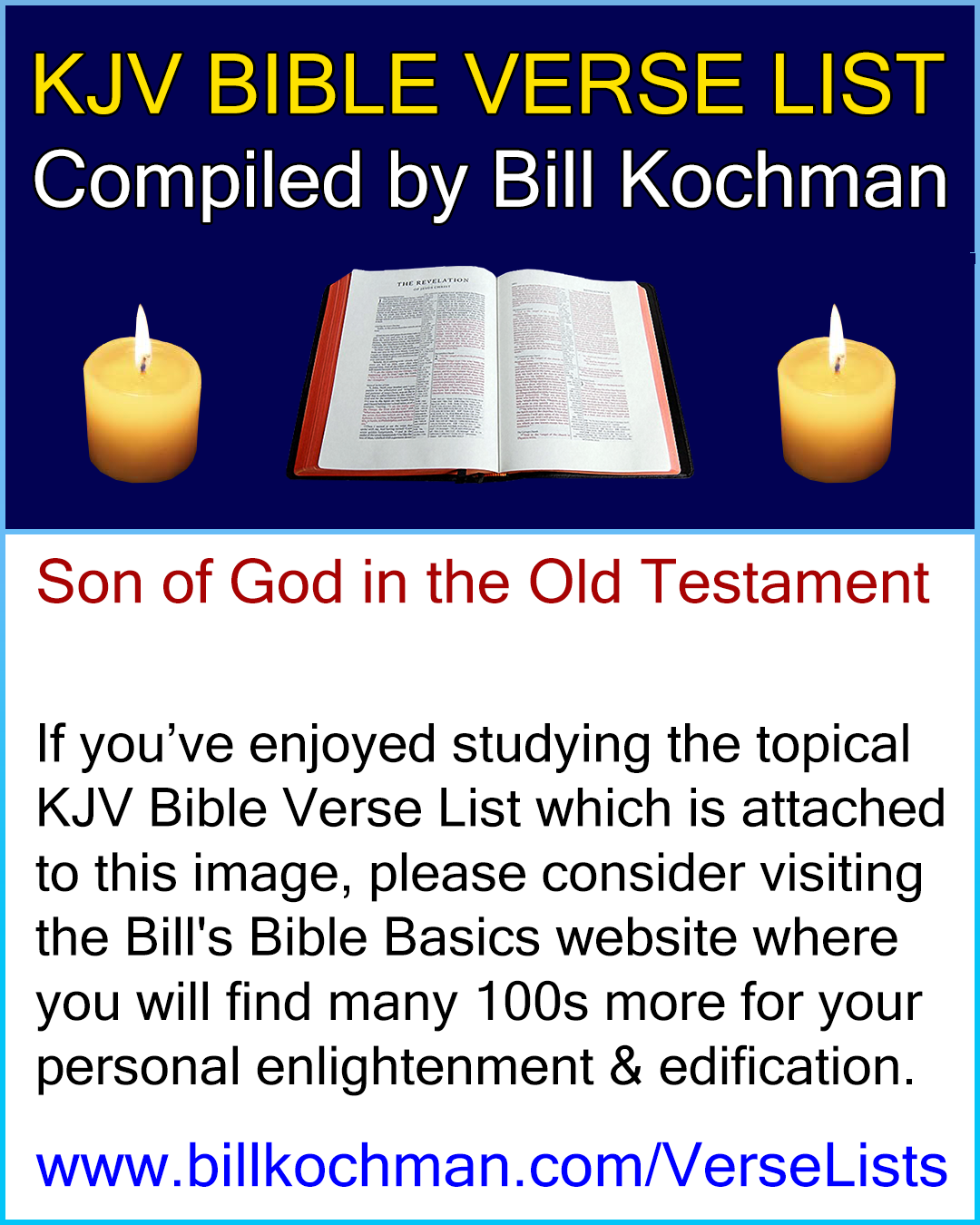 SON OF GOD IN THE OLD TESTAMENT — KJV (King James Version) Bible Verse List